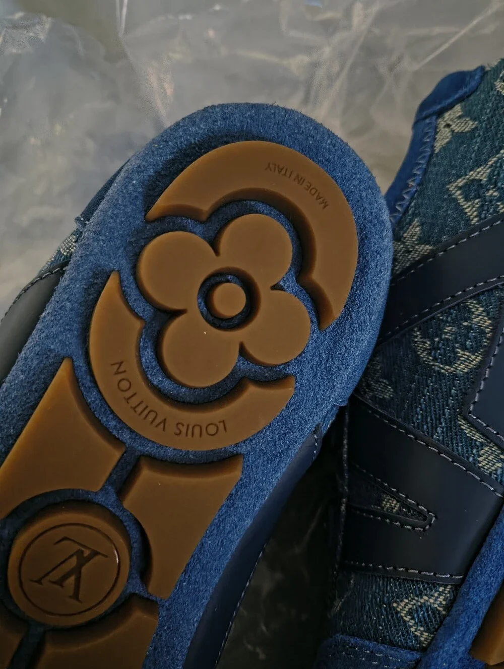 lv denim sneakerina